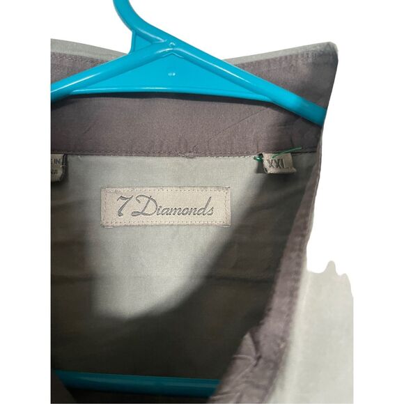 7 Diamonds Mens Double Flap Pockets Collared Long Sleeve Shirt Size XXL - Picture 8 of 16